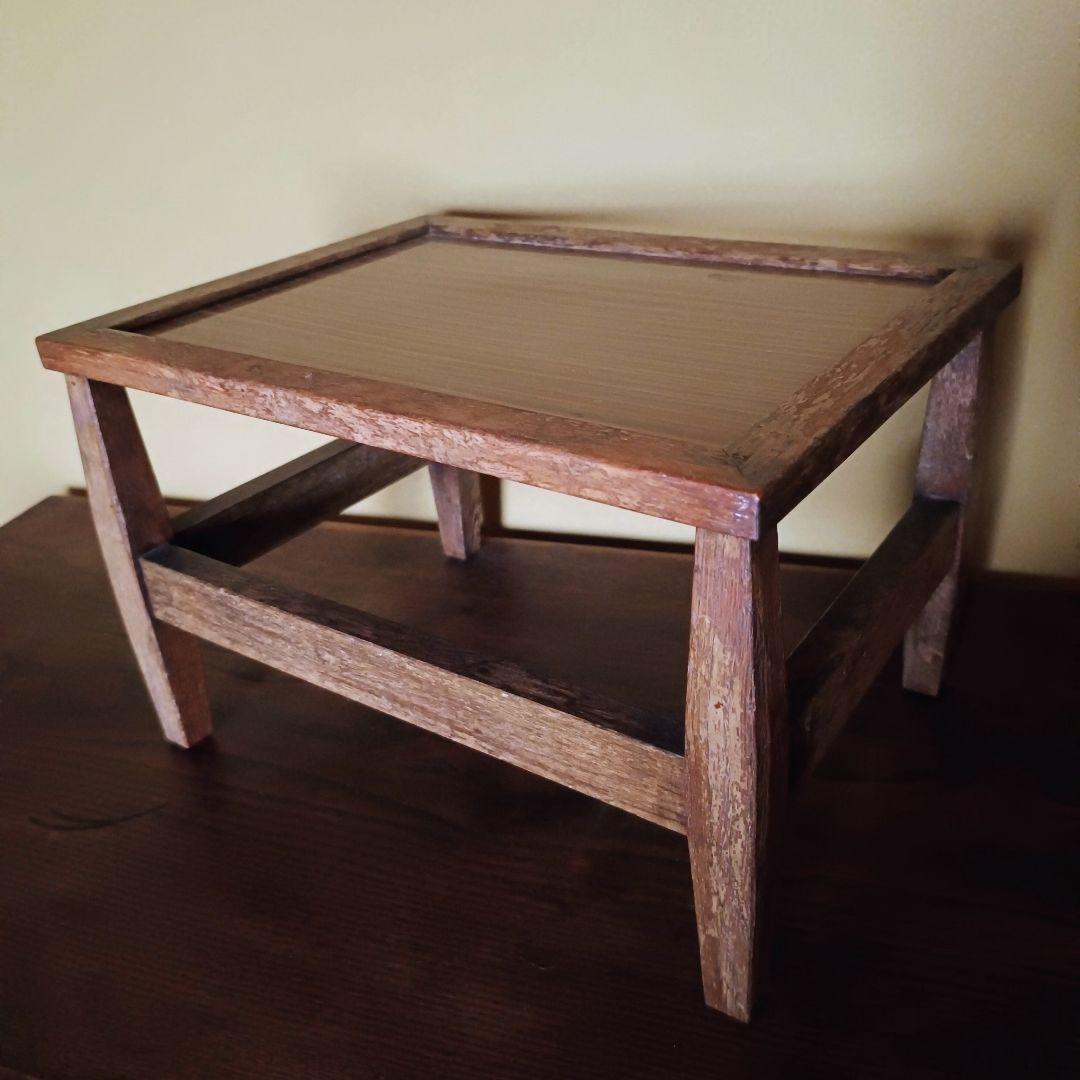 【昭和レトロ】丸みのあるフォルムが可愛い小さなテーブル 花台 サイドテーブル