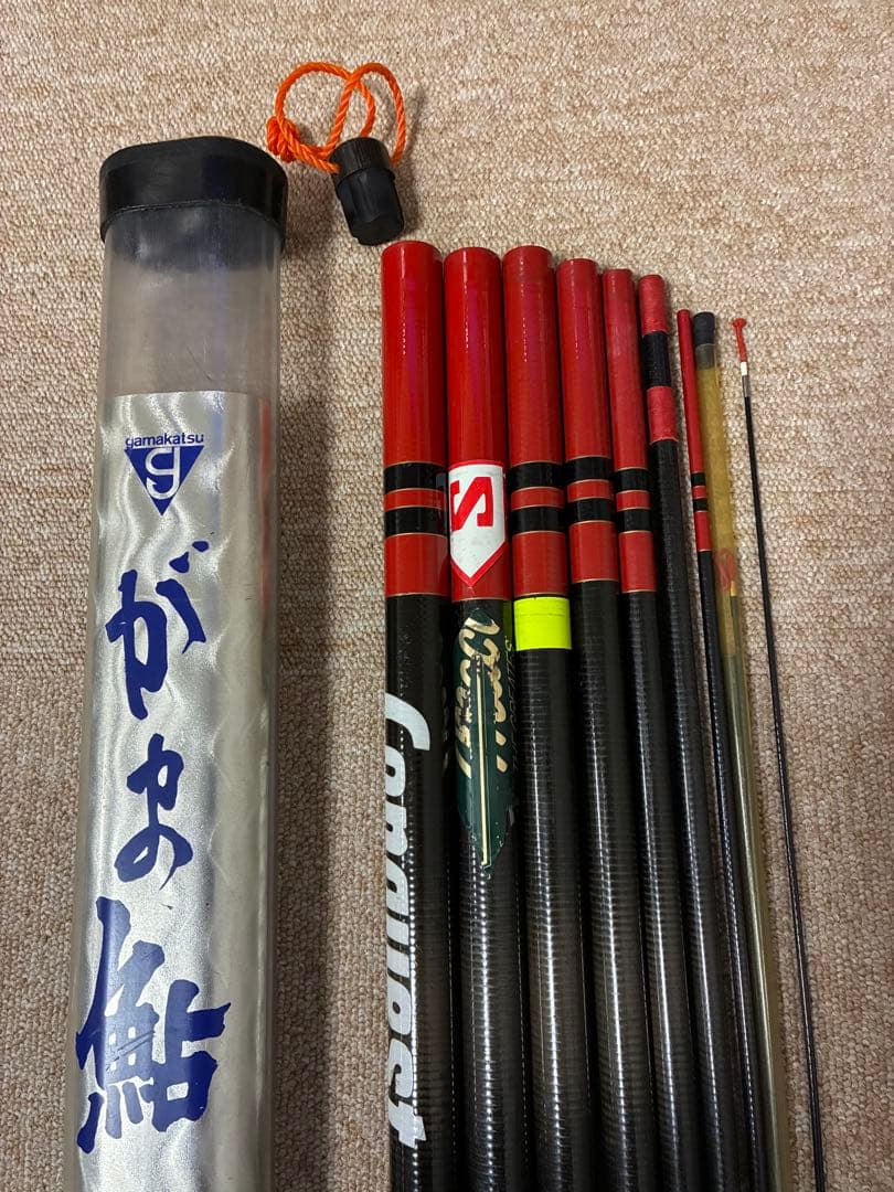 がま鮎　がまかつ　クラシック　 10m 硬調　 カーボンロッド