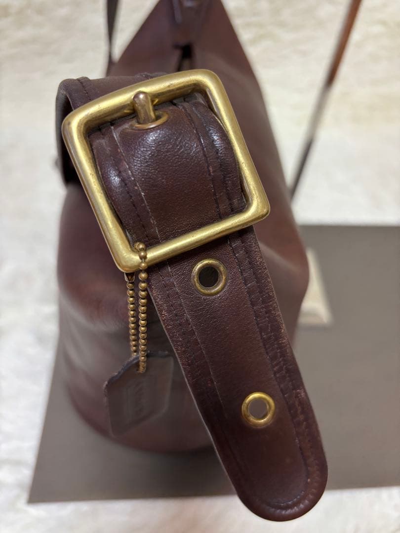 vintageオールドコーチ ショルダーバッグ バケツ型 茶　ダークブラウン