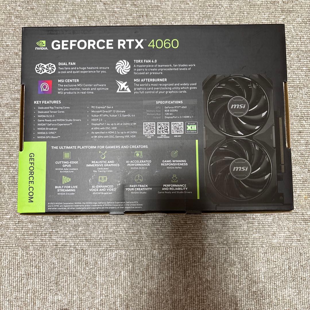 【いくら】MSI GeForce RTX 4060 Ventus 2X