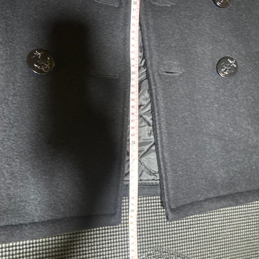 極美品　ショット　ピーコート　ウールメルトン　キルティング　40　USA製　黒