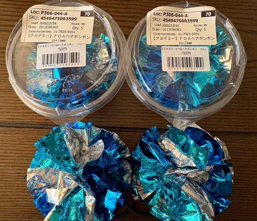 ファイターズダンスアカデミー　ヘアポンポンリボン 未使用2個➕使用3つ