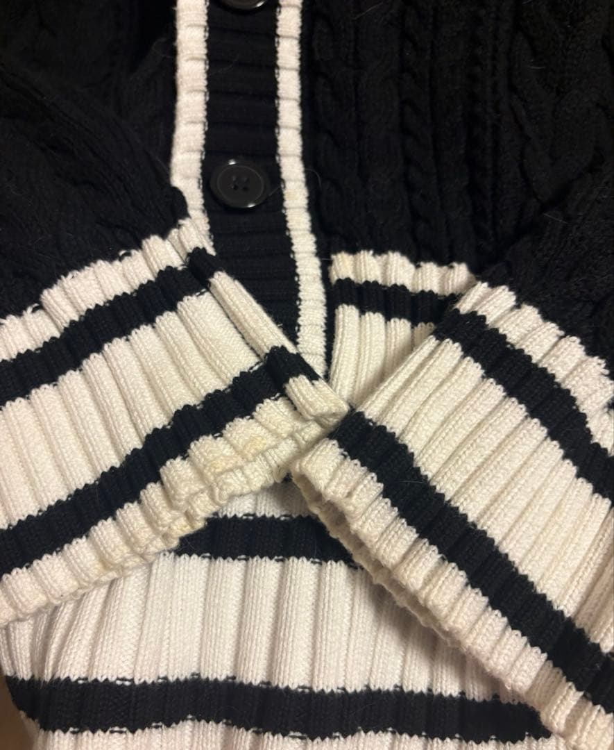 トラバストーキョー ブラックニットカーディガン