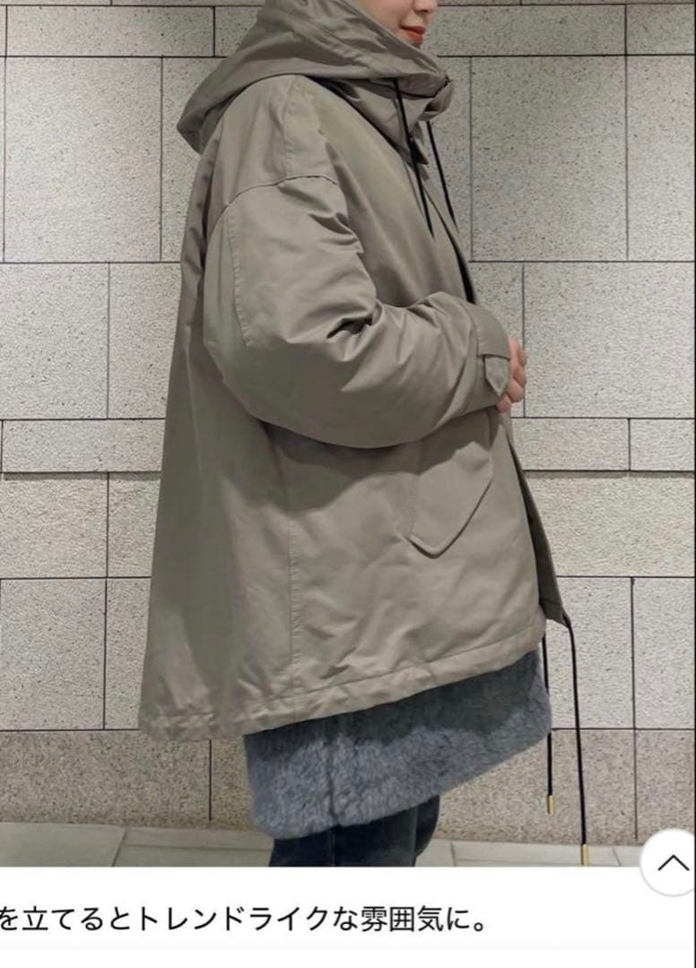 くまこ【別注】THE RERACSドロップショルダー モッズコート　34