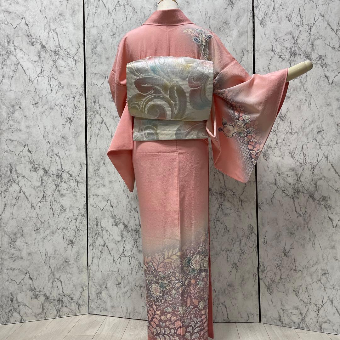 すももも子様正絹【上質辻ヶ花】ピンク　美品