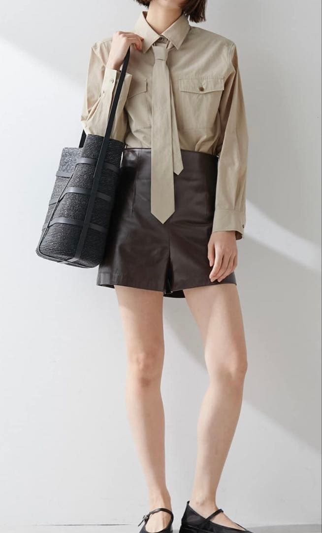 【新品:定価52800】Whim Gazette ストローショルダーバッグ 黒