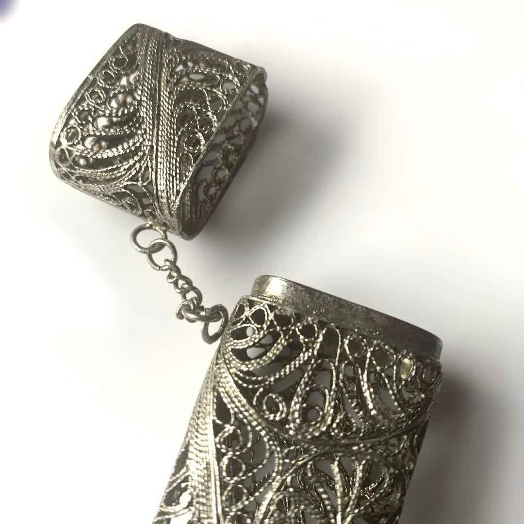 アンティーク　銀線細工　ライターケース　香入（こういれ）ケース　ビンテージ品