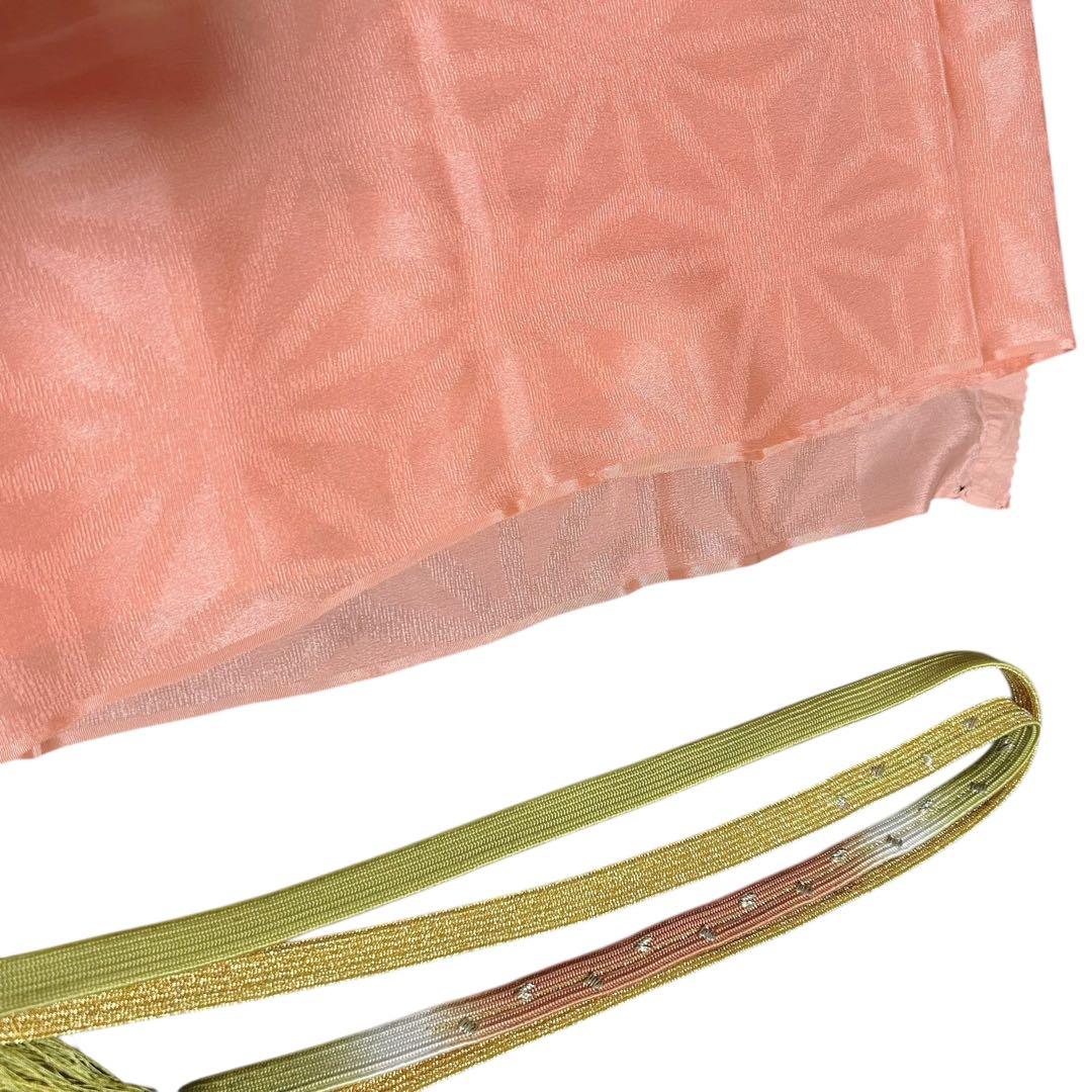 た*う様 未使用　作家　美品　袷　正絹　紋付き　色無地　フルセット　4点　西陣唐