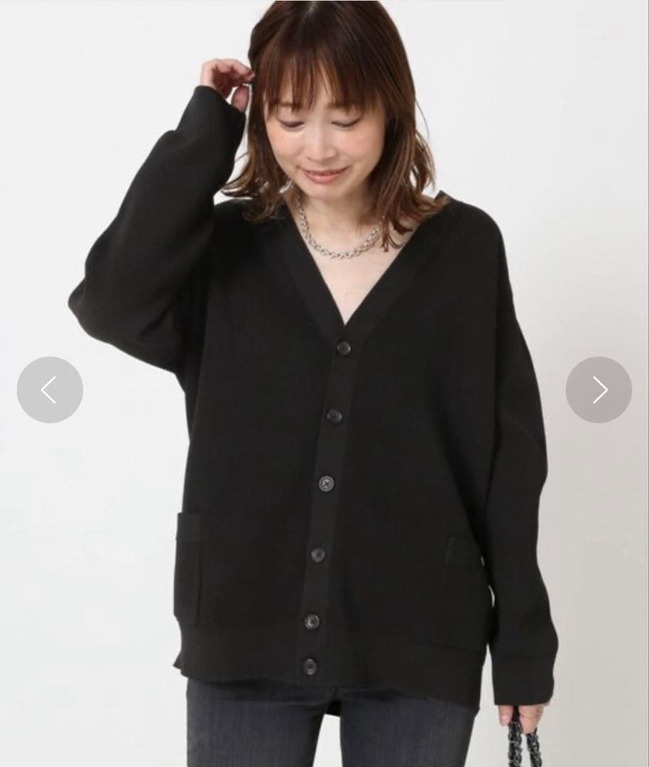 MADISONBLUE ホワイト ビックシルエット カーディガン