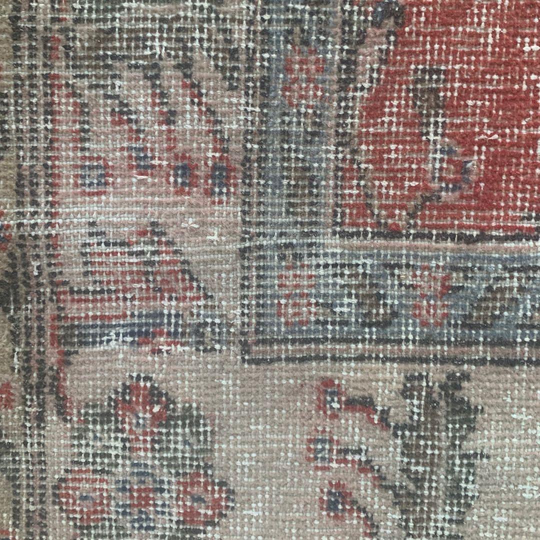 Mao　トルコラグ　シャビーレッド 194×112 トルコヴィンテージラグ