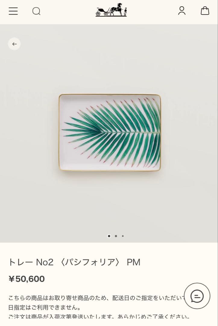 エルメス　パシフォリア　トレー No2 〈パシフォリア〉 PM