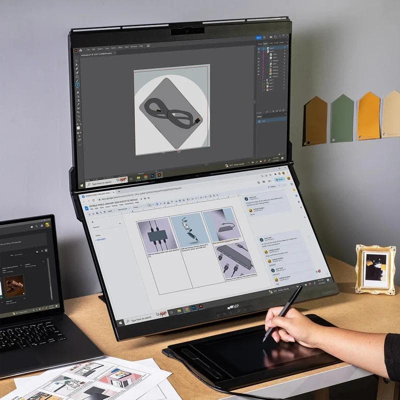 GEMINOS X 折りたたみ式デュタル 2x 24インチ WQHD モニター