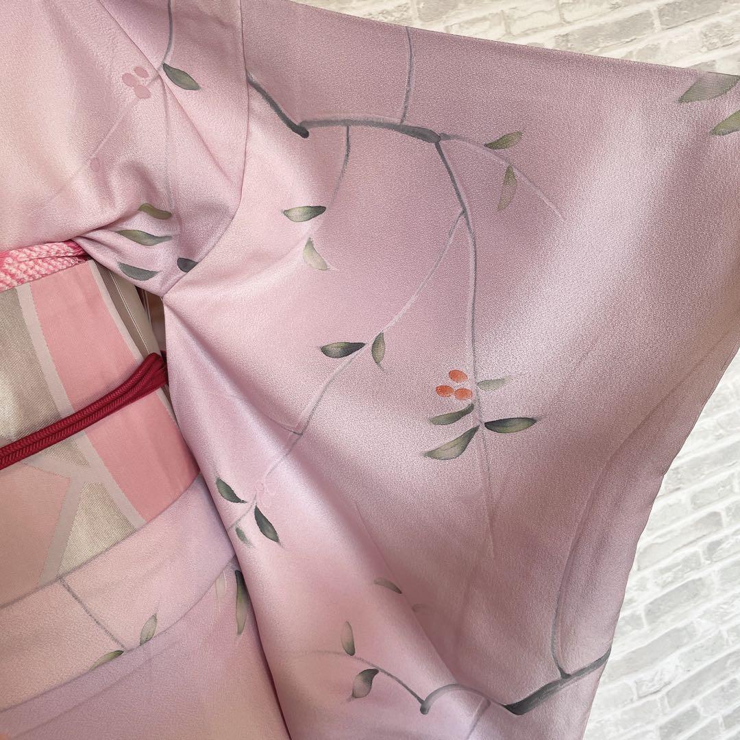 小紋　フルセット　実　枝葉　可愛らしい　お出掛け　お散歩　着物　P2