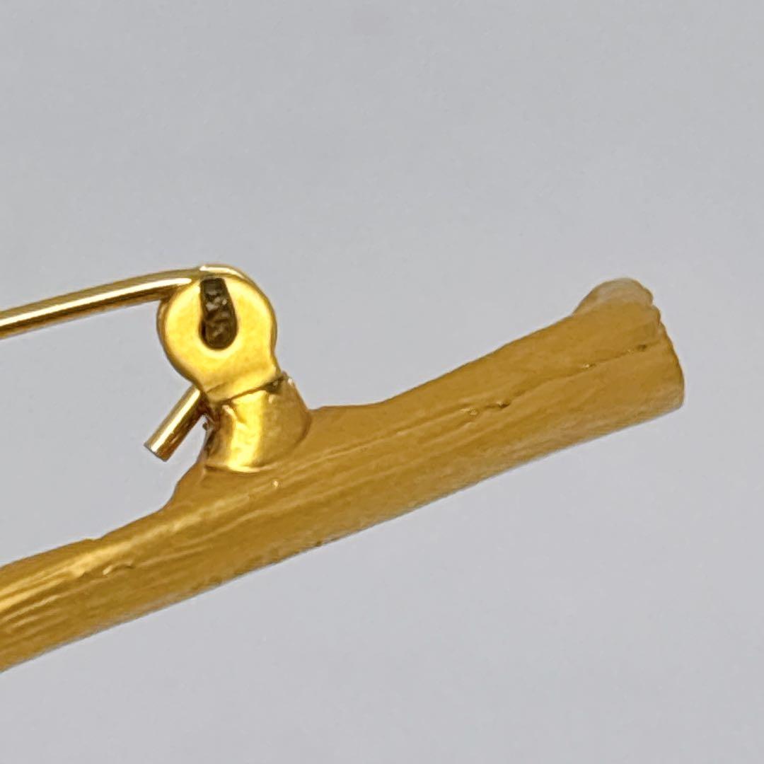 KENZO ケンゾー フェイクパール フラワー ブローチ ゴールドカラー