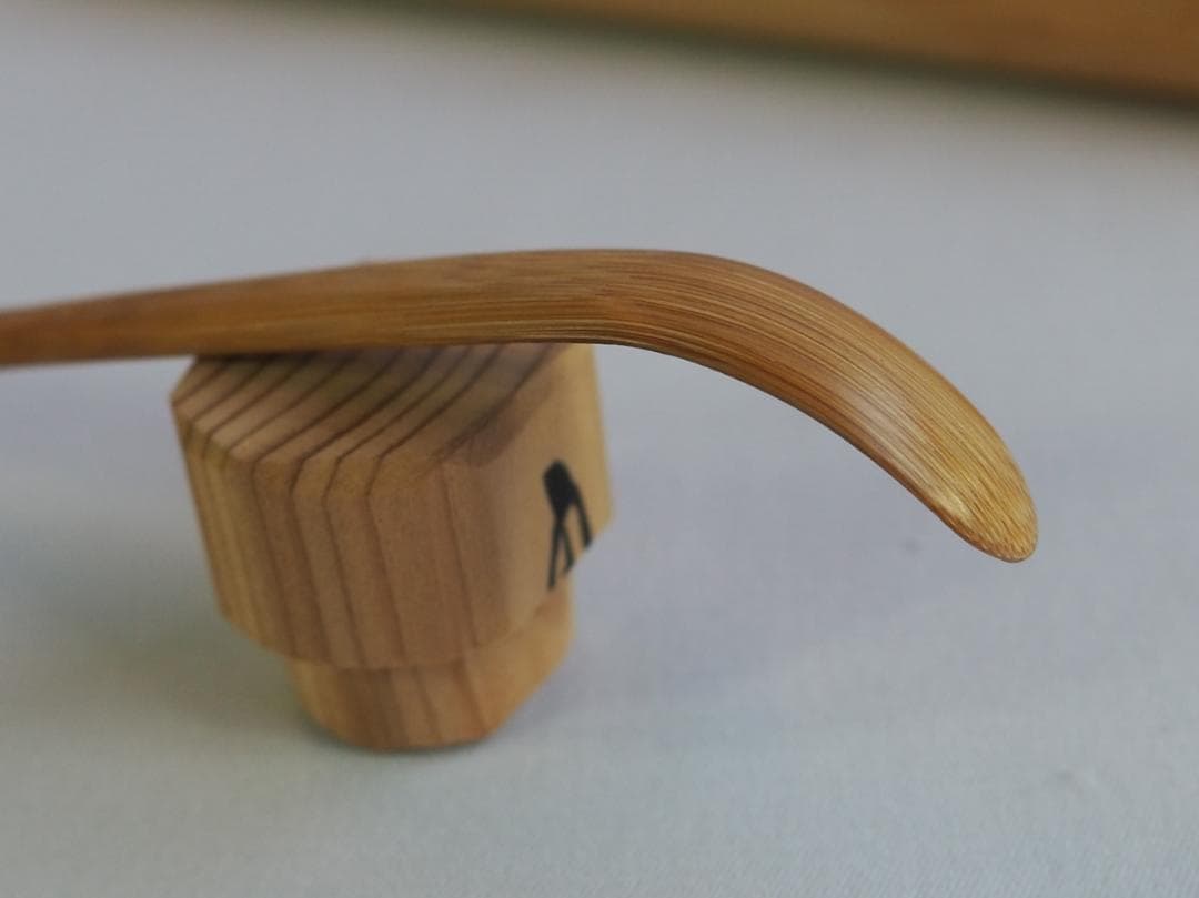 臨済宗大徳寺派瑞泉寺住職 須賀玄道造『竹茶杓』銘：無事（共箱・共筒）