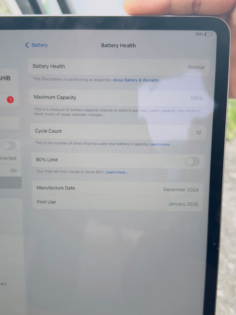 13 インチApple iPad Air バッテリー最大容量100%