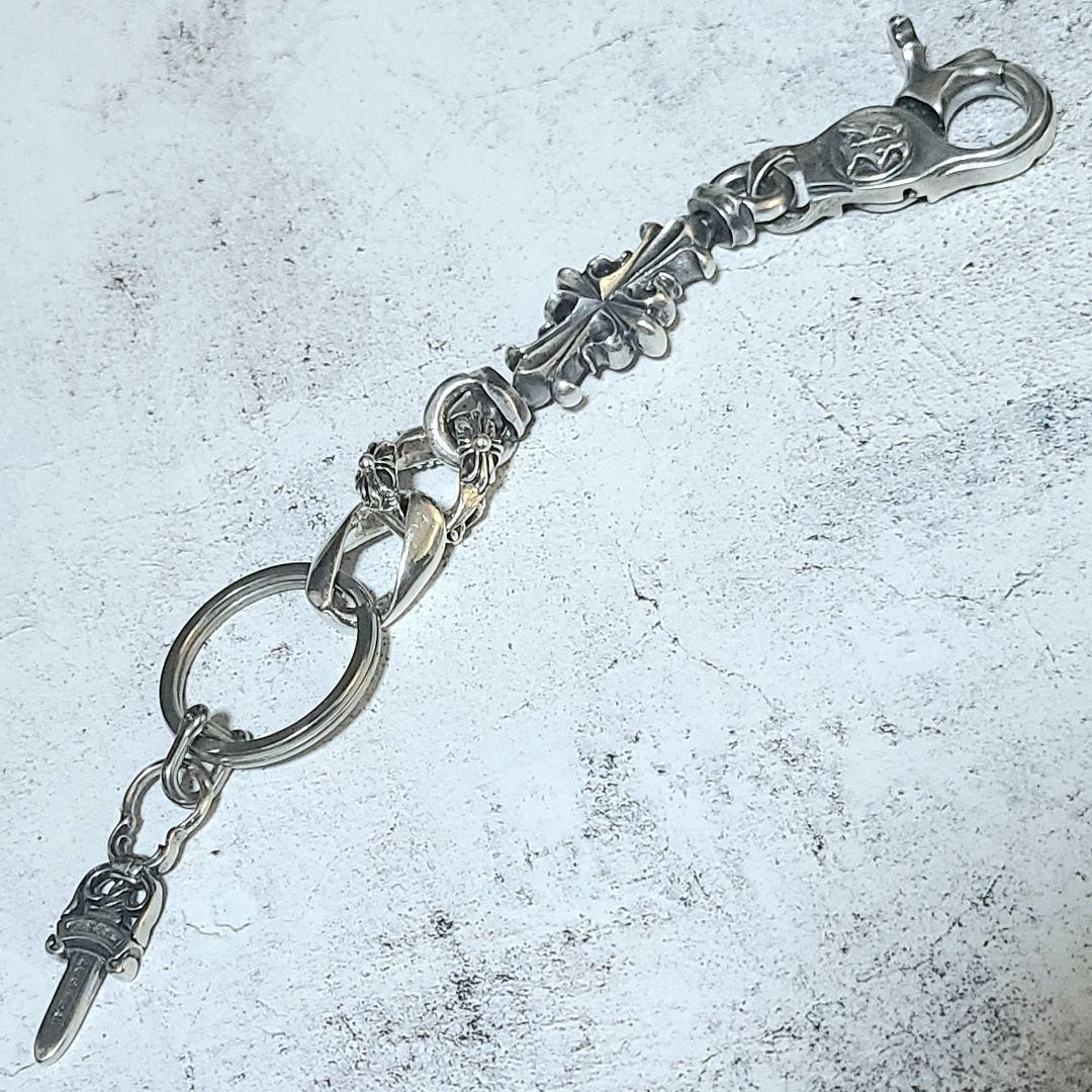 ワンオフカスタム キーチェーン Rebel他シルバー925パーツ連結済 クリップ