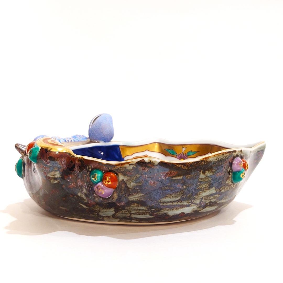 林九郎窯 鈴付き磯貝型飾り鉢