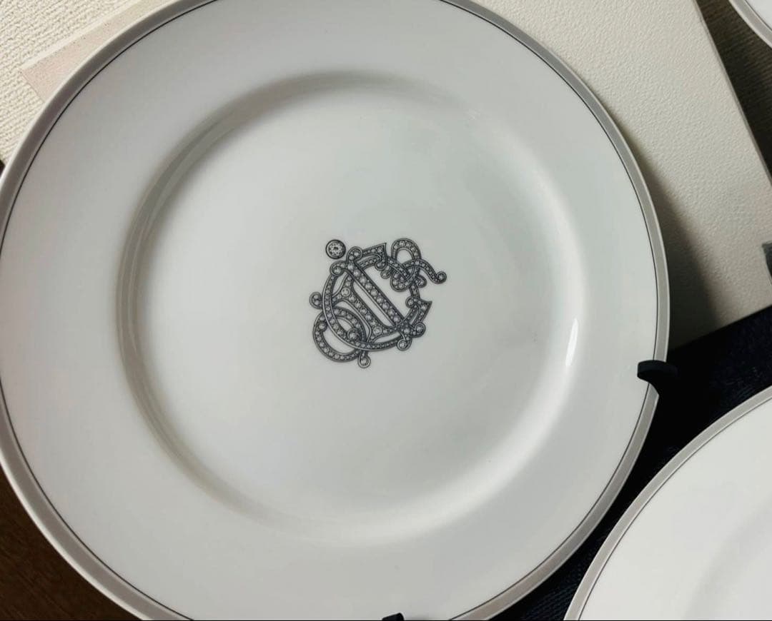 クリスチャンディオール ブロッシュ ディオール 大皿 ディナープレート 5枚箱付