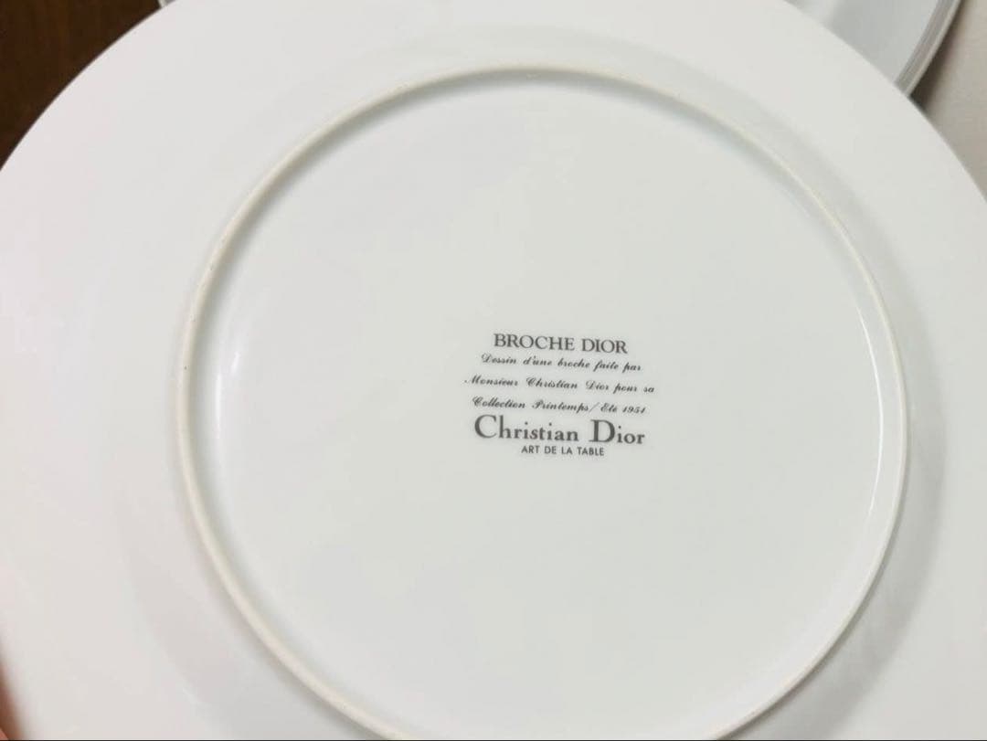 クリスチャンディオール ブロッシュ ディオール 大皿 ディナープレート 5枚箱付