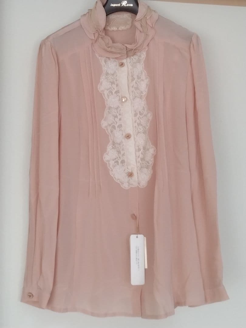 Rossa レース付きフリル襟 ブラウス 新品未使用