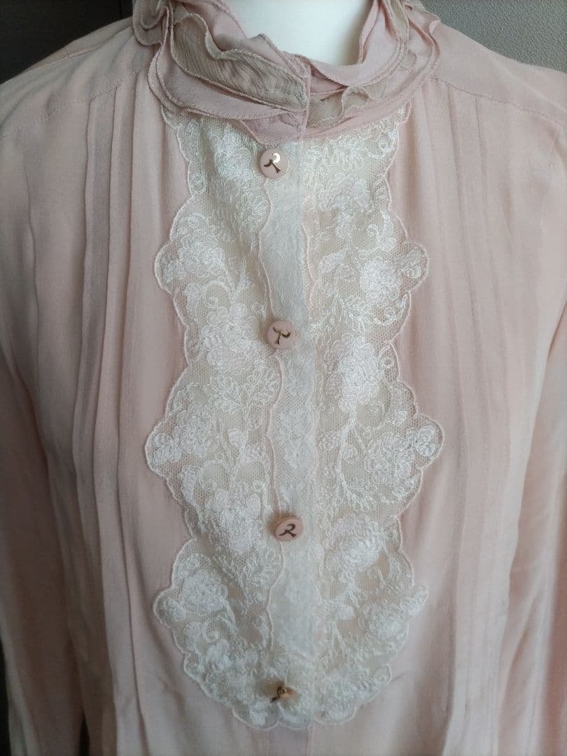 Rossa レース付きフリル襟 ブラウス 新品未使用