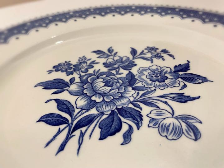 BURLEIGH バーレイ ポルカドット ブルー プレート 希少 レア