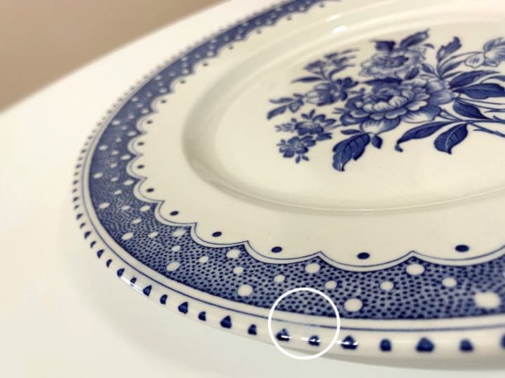 BURLEIGH バーレイ ポルカドット ブルー プレート 希少 レア