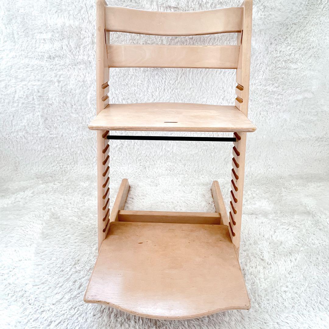 人気 ストッケ トリップ トラップ 旧型 ホワイトウォッシュ ベビーセット付き