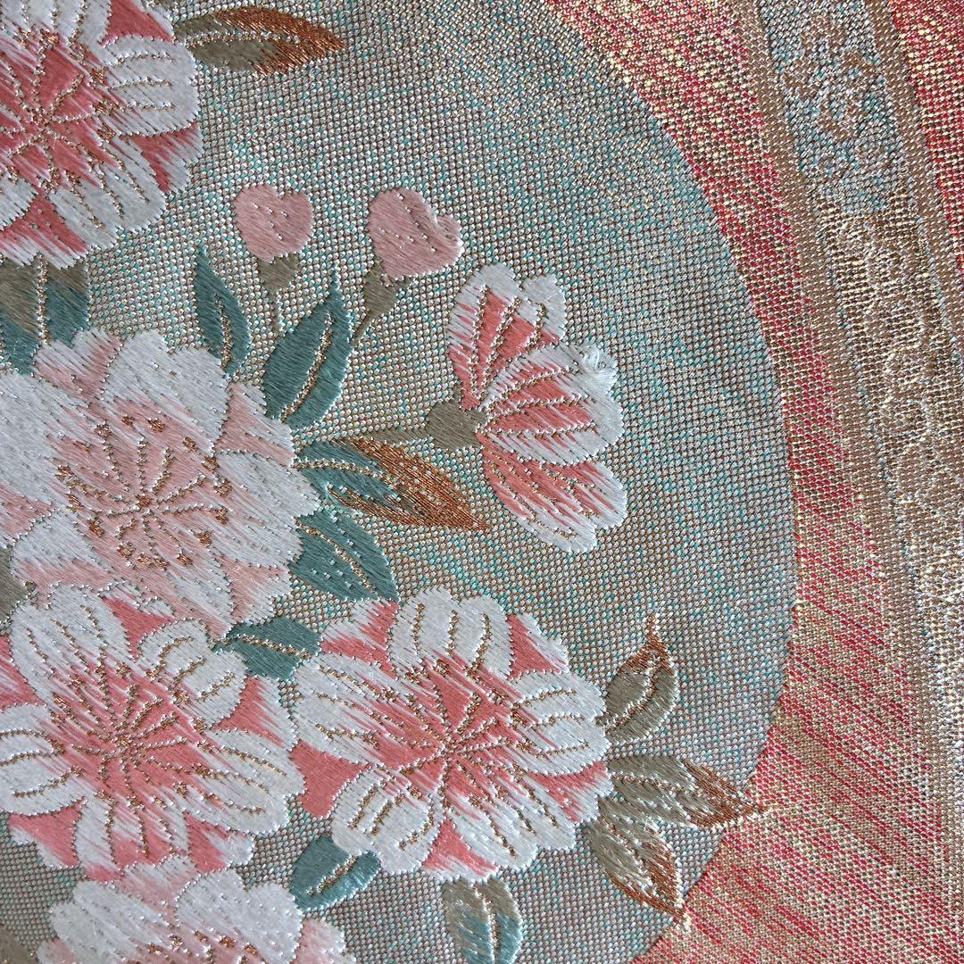 訪問着　フルセット　着物　正絹　入学式　繊細な花刺繍　淡彩の華　薄桃色　J10