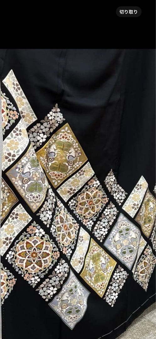 刺繍黒留袖しつけ付き北出与三郎本袋帯