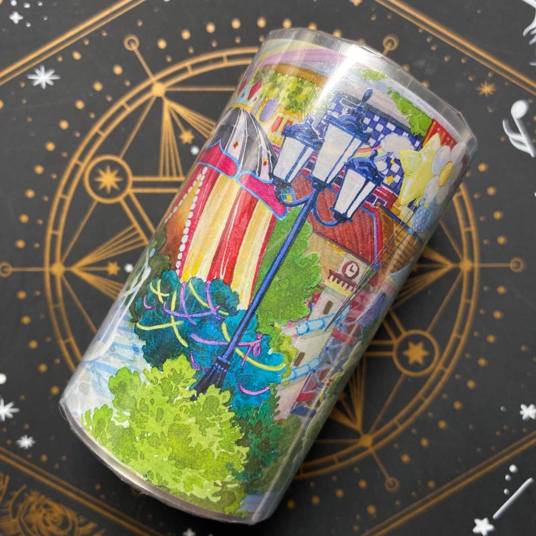 【9426】海外3/5/巻PETマスキングテープ　遊園地　アトラクション　背景系