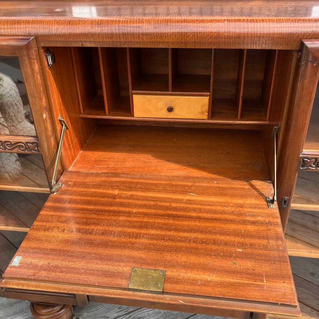 英国アンティーク MILWOOD 木製 ライティングビューロ サイドボード