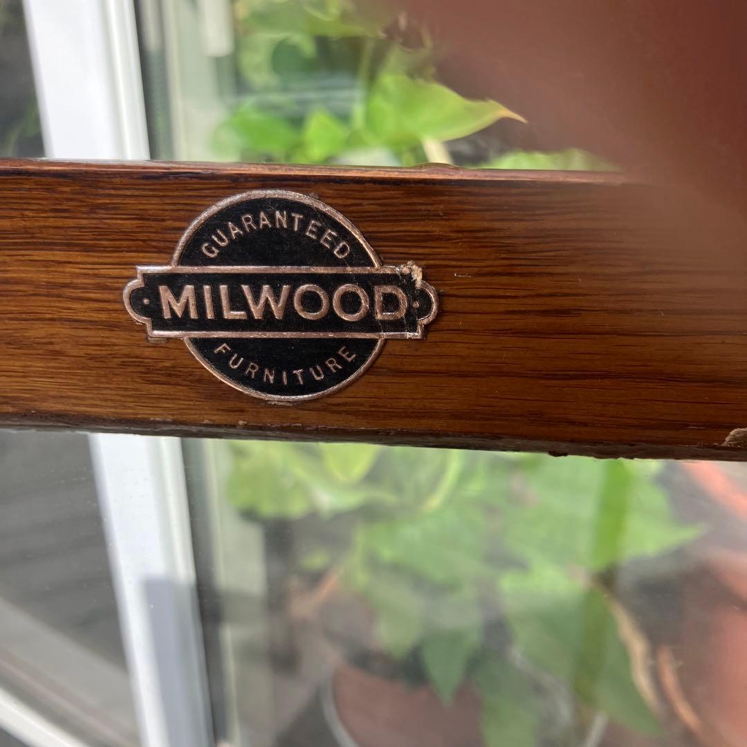 英国アンティーク MILWOOD 木製 ライティングビューロ サイドボード