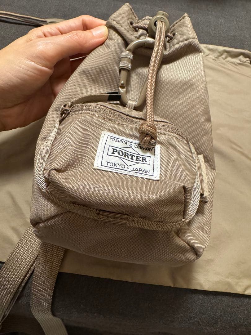 PORTER✖️HYKE BONSAC MINI & COIN CASE ベージュ