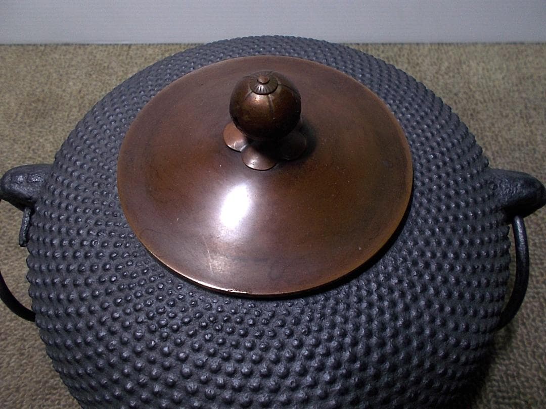 茶道具 信楽焼風炉 未使用五徳 霰茶釜 アラレ 釜環 敷板 送料込み