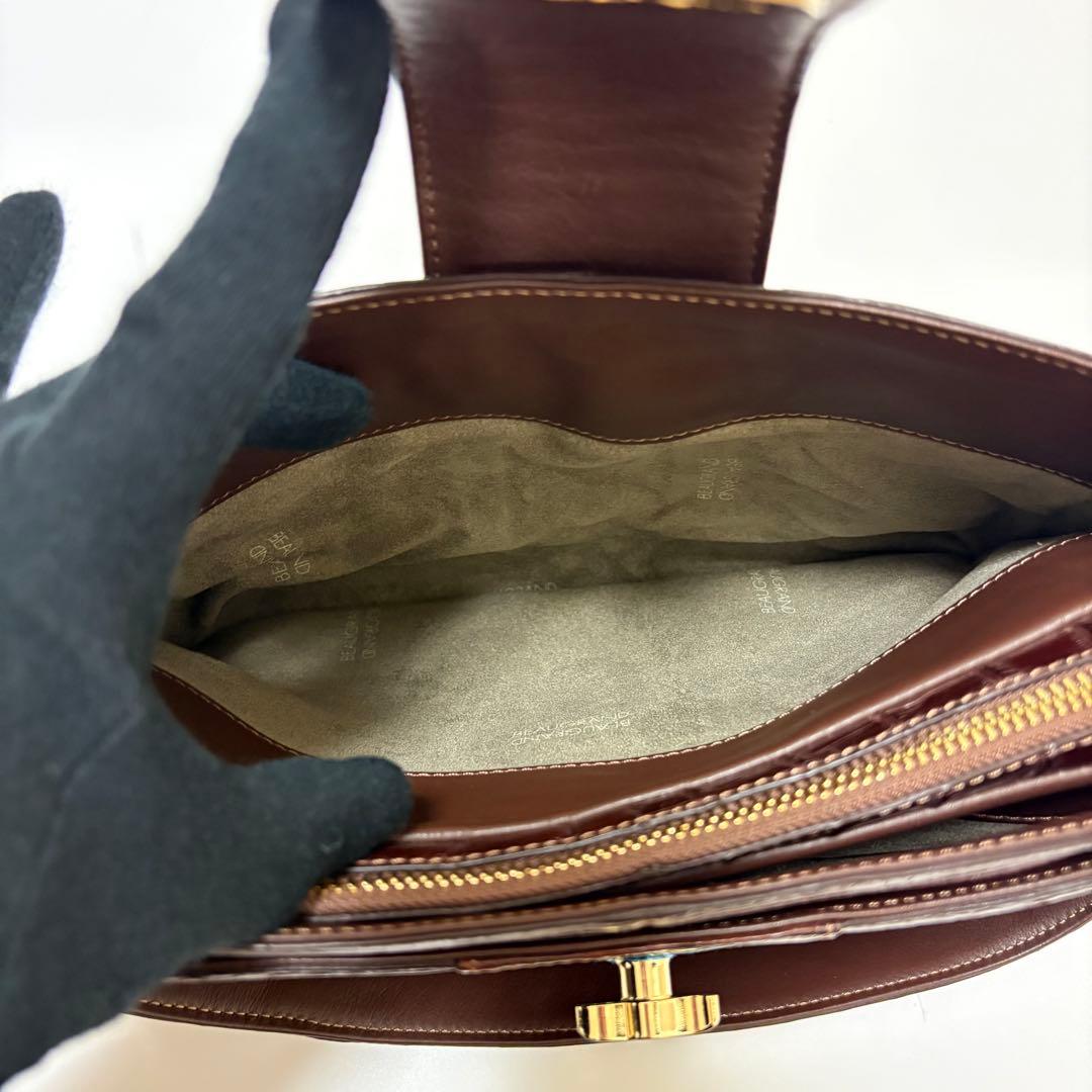 美品　JRA ボーグラン　2way ショルダーバッグ　ハンドバッグ　クロコダイル