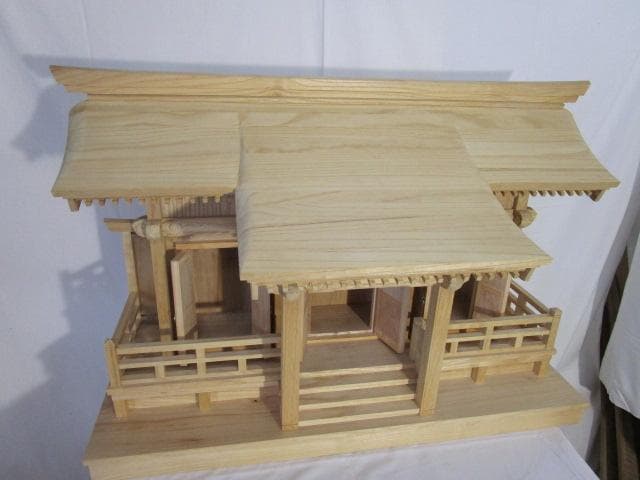 手作り神明造り神社（模型）匠の技　神社仏閣　木製　桐