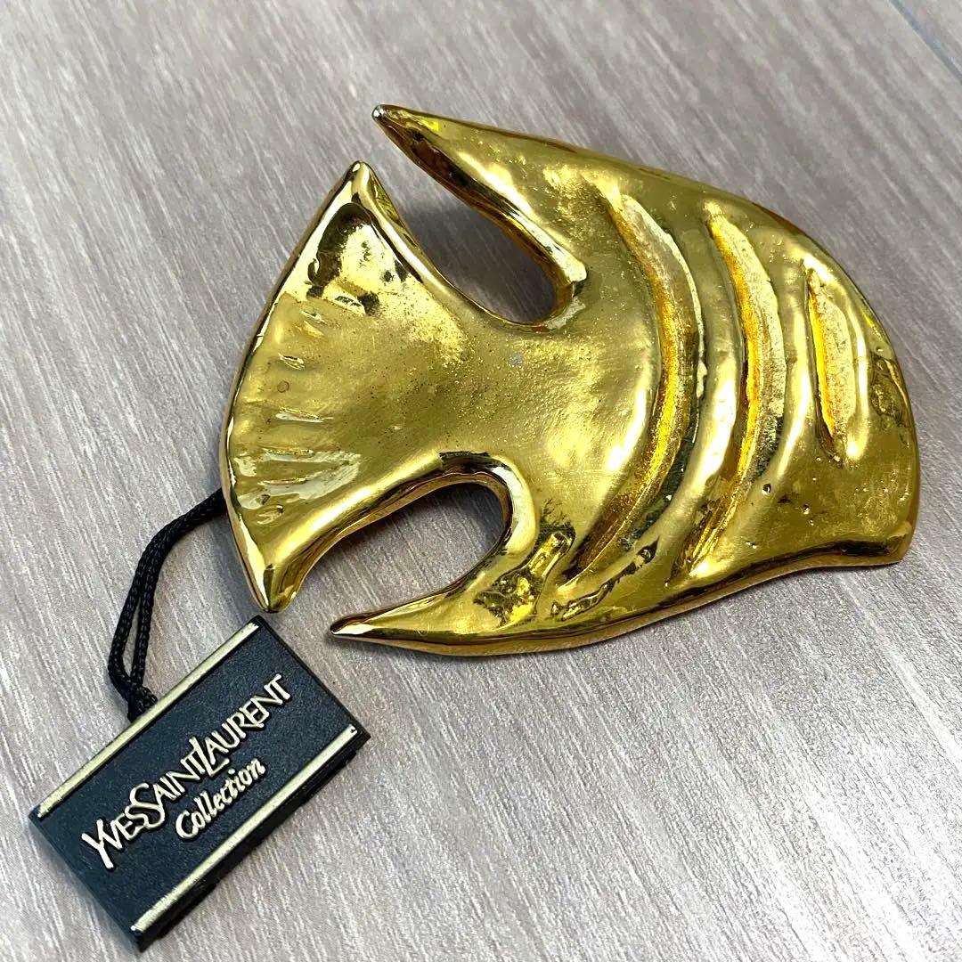 ◆希少◎レア◎イヴ・サンローラン ヴィンテージ ラージ フィッシュ ブローチ
