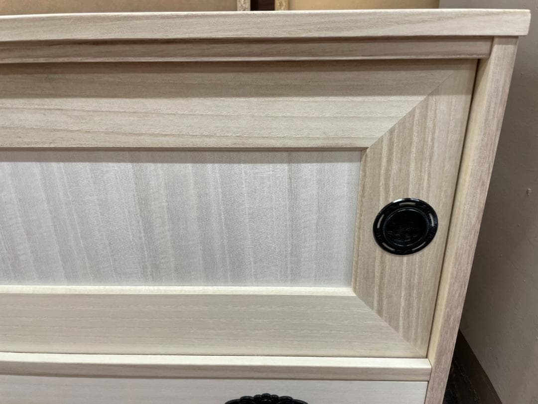 桐　衣裳箱　引戸　幅100　扉付　引出　2段　上置　桐タンス　着物　収納　タンス