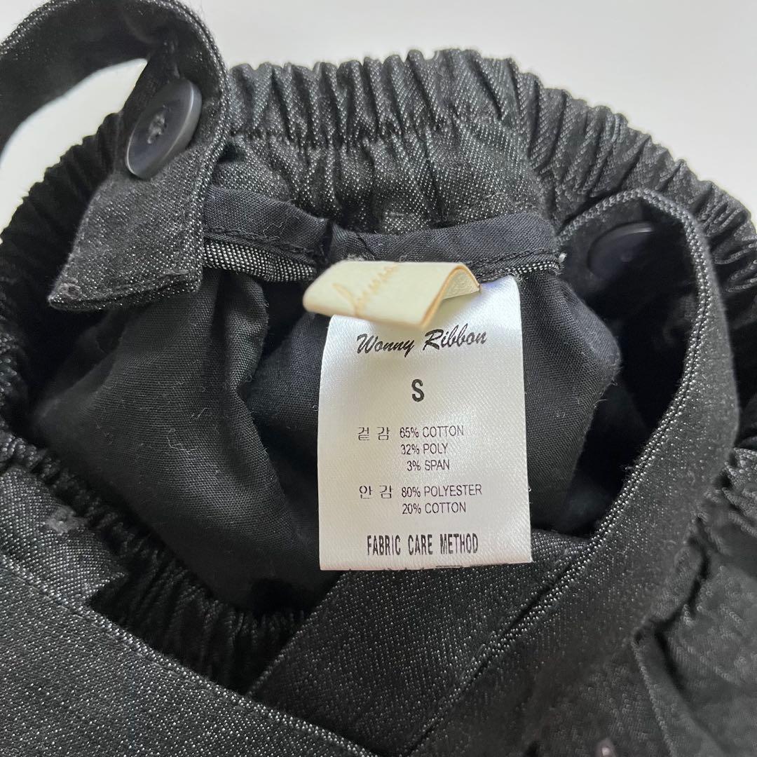 WonnyRibbon Black denim skirt Sサイズ