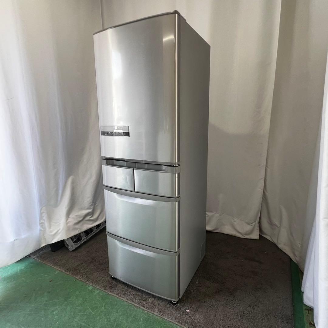 759　日立　冷蔵庫　設置無料　大型　400ℓ級　安い　中古　シルバー　おすすめ