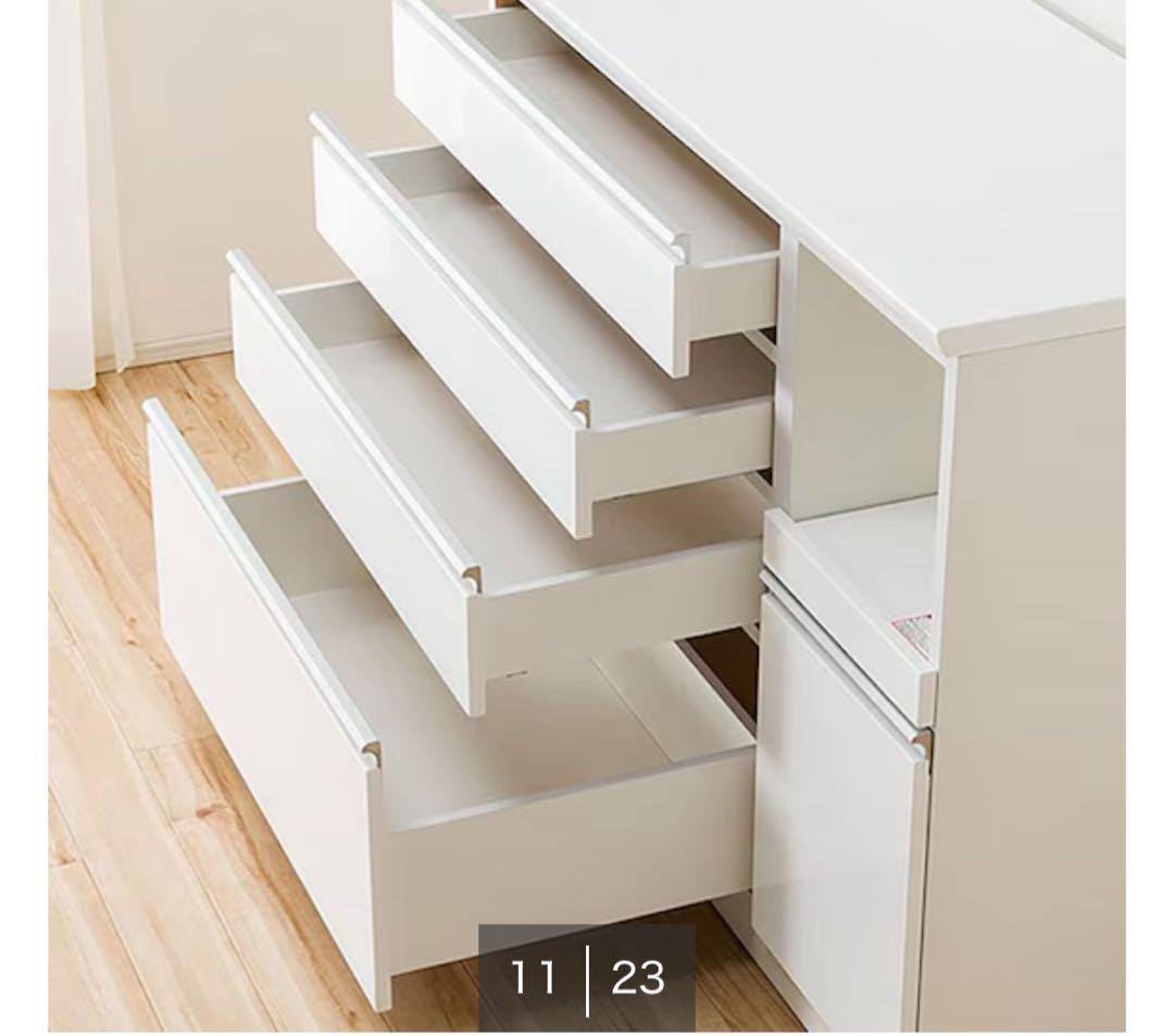 ニトリ ピアノ塗装 キッチンカウンター(レジューム) W120cm