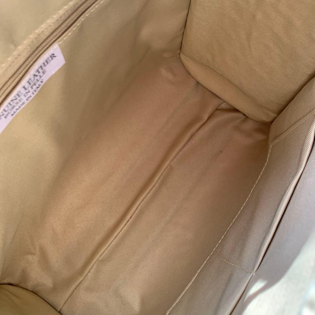 chikcc スカイブルー　牛革ショルダーバッグ 編み込みハンドル