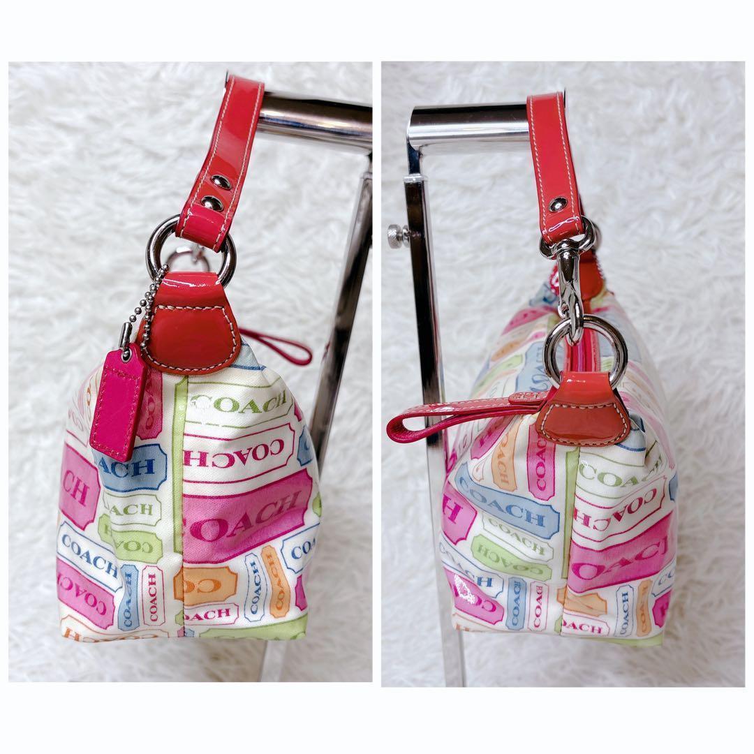 バッグ COACH Accessory Pouch pastel patchwork