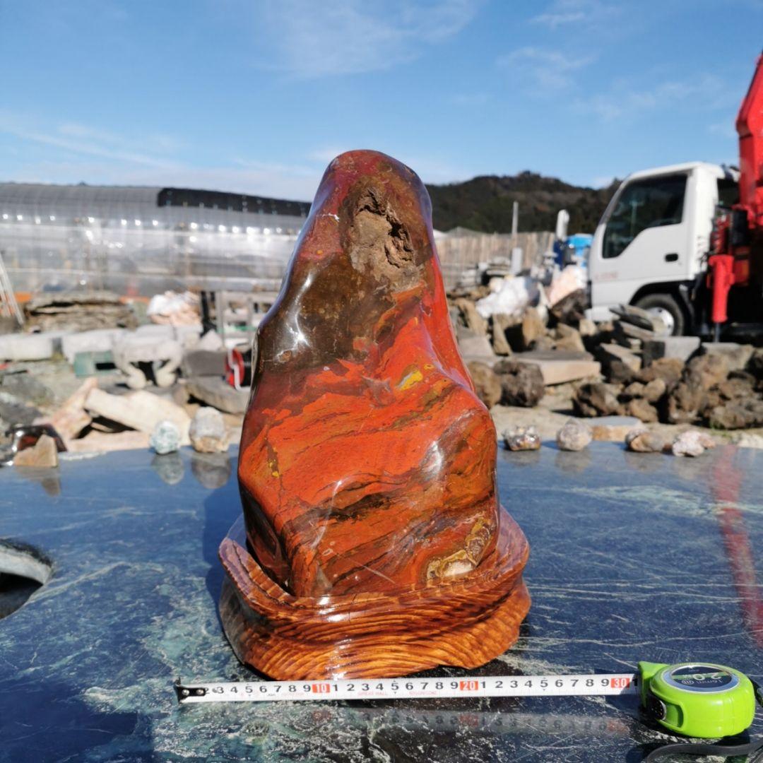 赤玉　錦紅石　鑑賞石　石　原石　宝石　パワーストーン　置物　オブジェ　インテリア