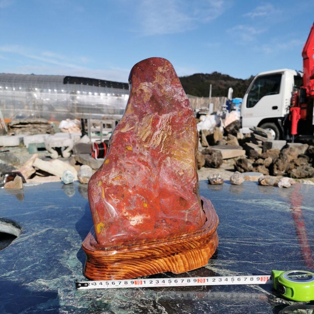 赤玉　錦紅石　鑑賞石　石　原石　宝石　パワーストーン　置物　オブジェ　インテリア