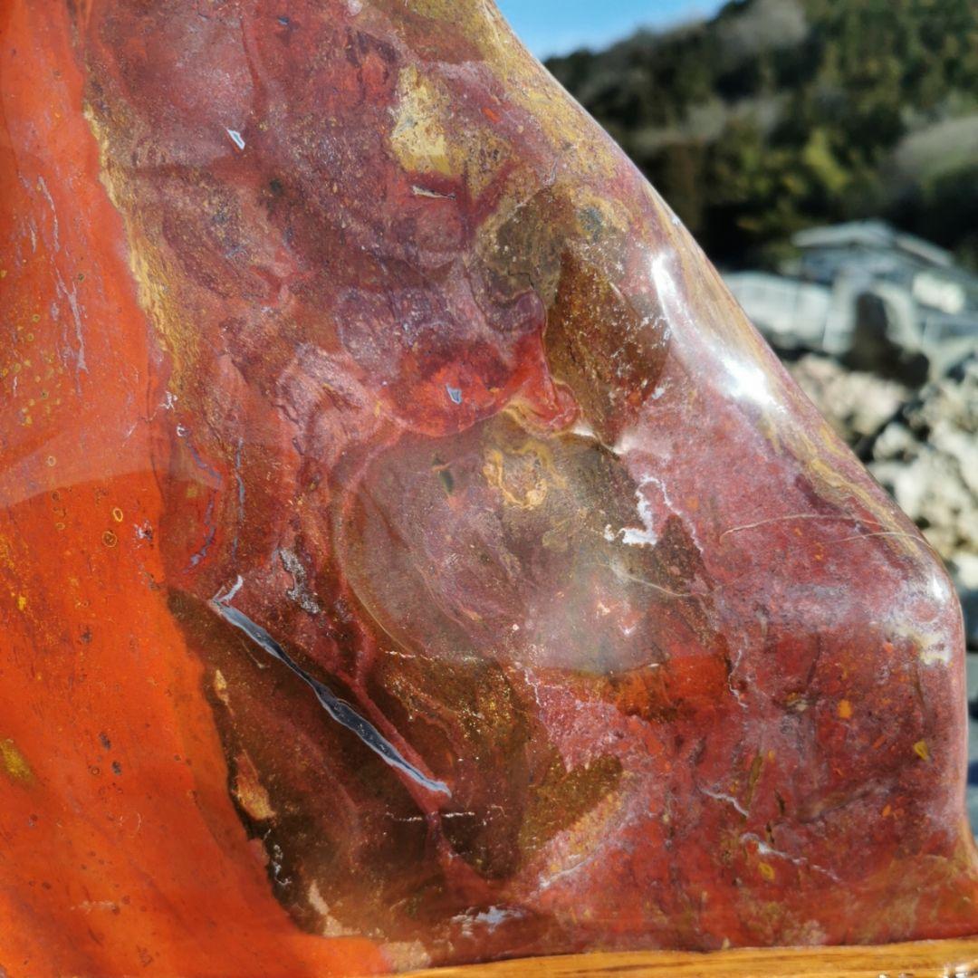 赤玉　錦紅石　鑑賞石　石　原石　宝石　パワーストーン　置物　オブジェ　インテリア