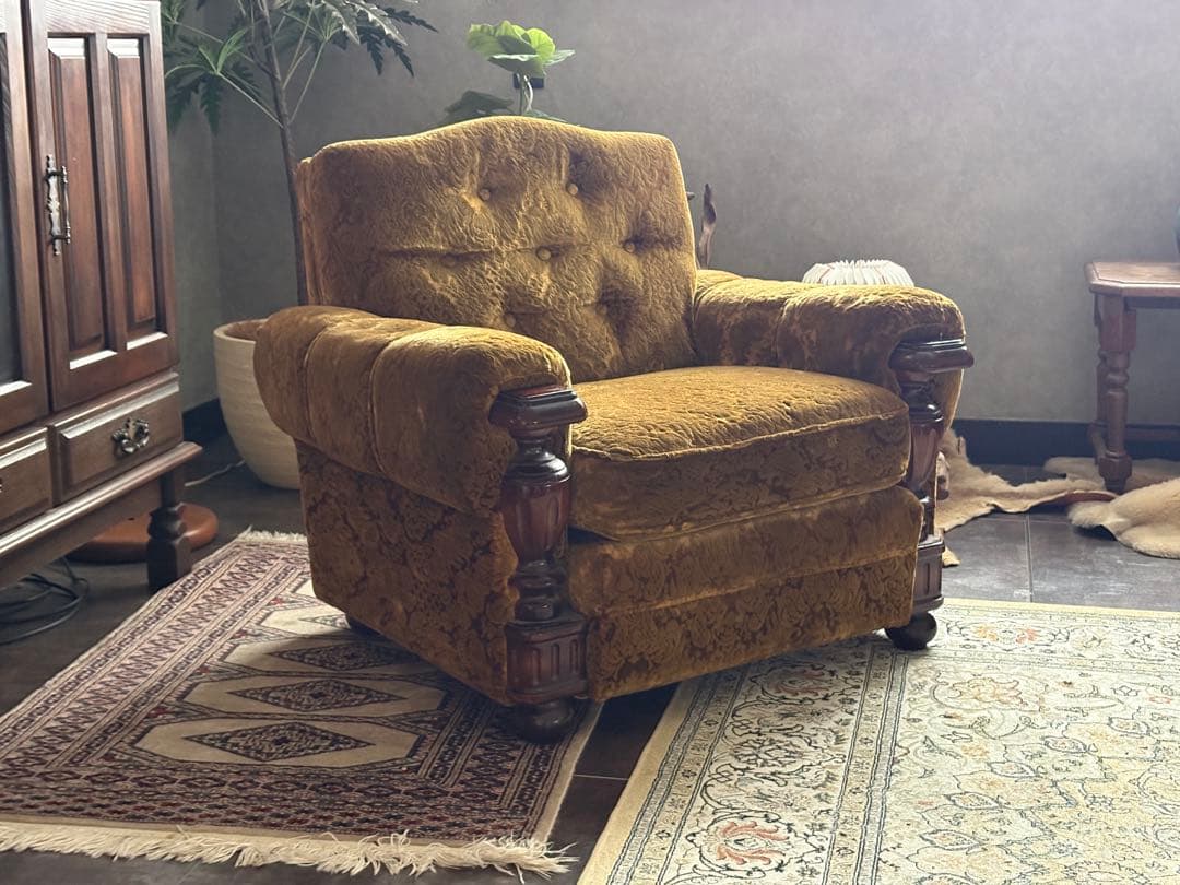 ①カリモク　karimoku レトロ　ビンテージ　ソファ　クラシック　IZ