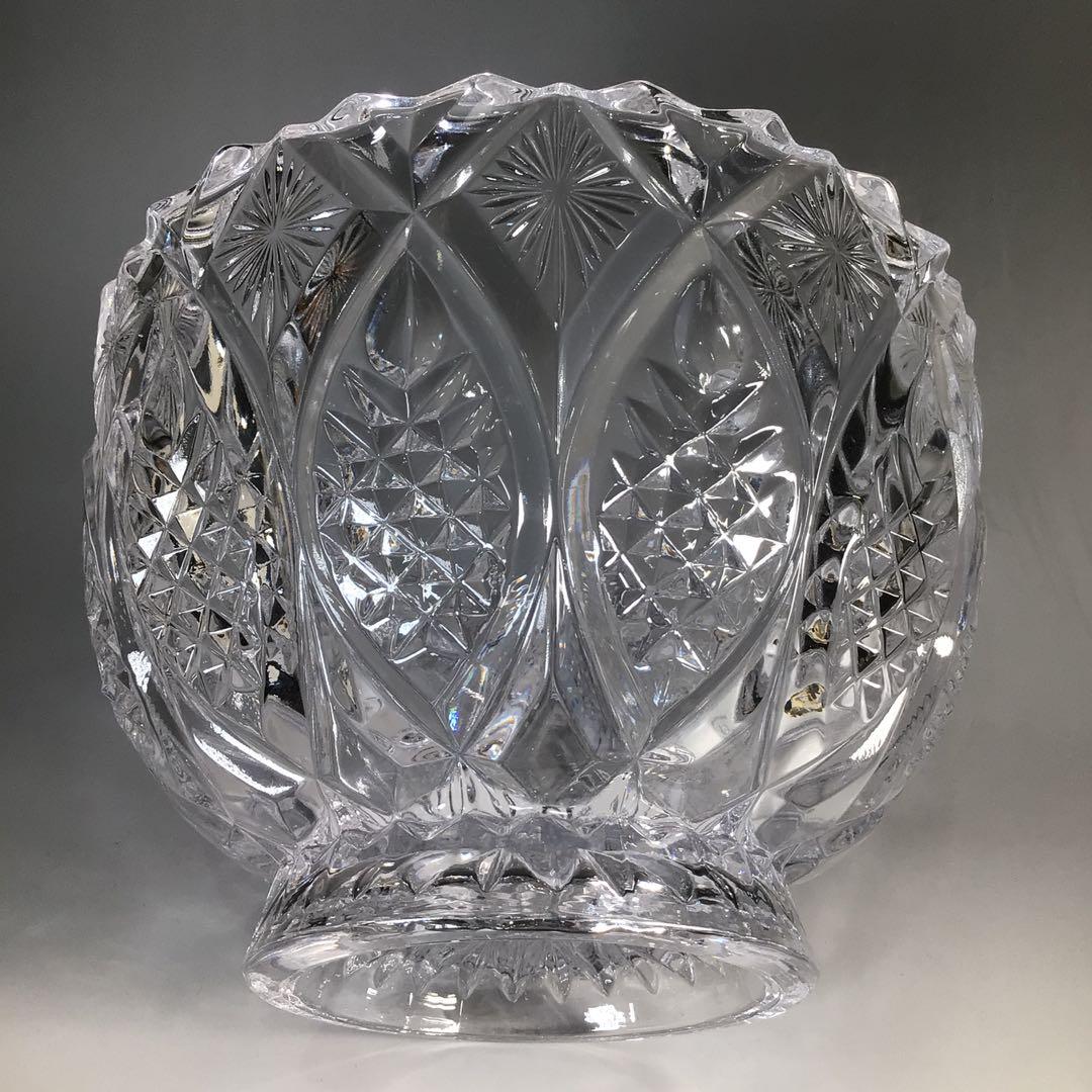 Ｍ９２７　水指　『水崎長寿造』『義山水指』　共箱　茶道具　ガラス工芸